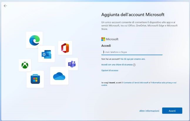 Installare e configurare Windows senza usare un account Microsoft – saltare aggiunta account Microsoft a Windows
